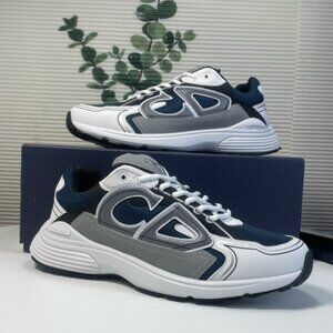 Dior Men's Blue and Grey Trainers